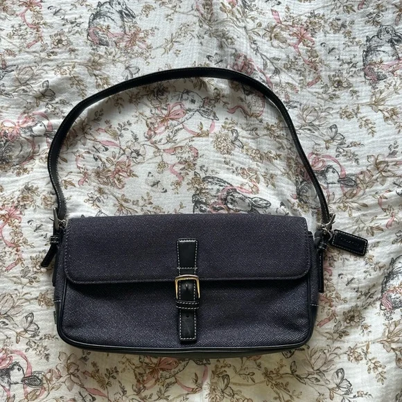Coach Denim Shoulder Bag - Picture 1 of 14